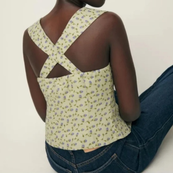 Reformation Azalea Linen Top NWT Size 6 - Picture 10 of 10